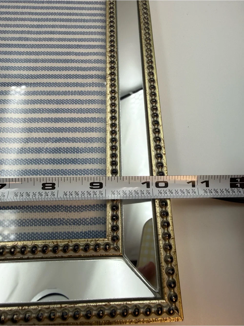 Lot of 3 Vintage Style Beveled Mirror Picture Frame With Beaded Detail